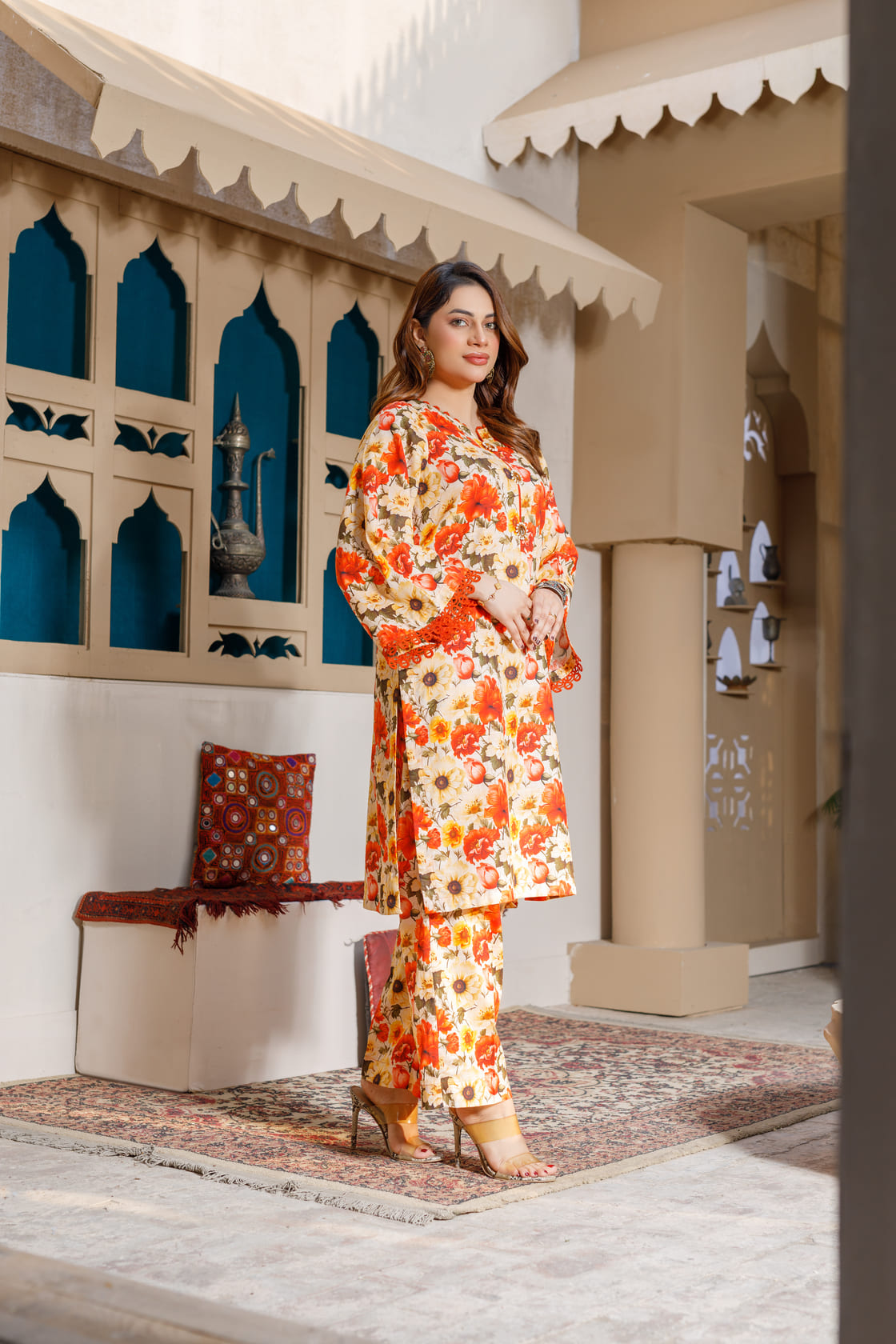 Printed Dress 2Piece Khaddar
