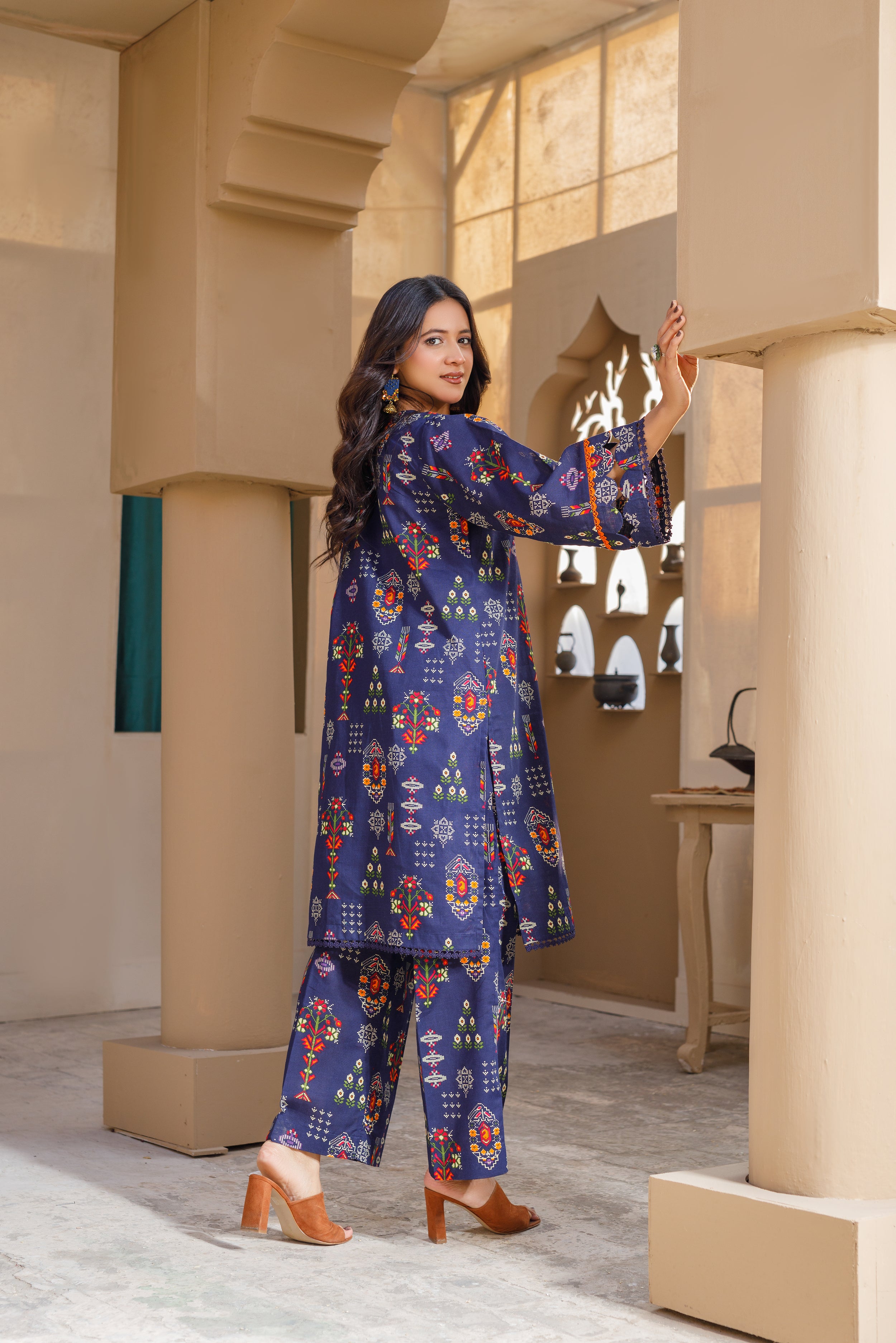 Printed Dress 2Piece Khaddar