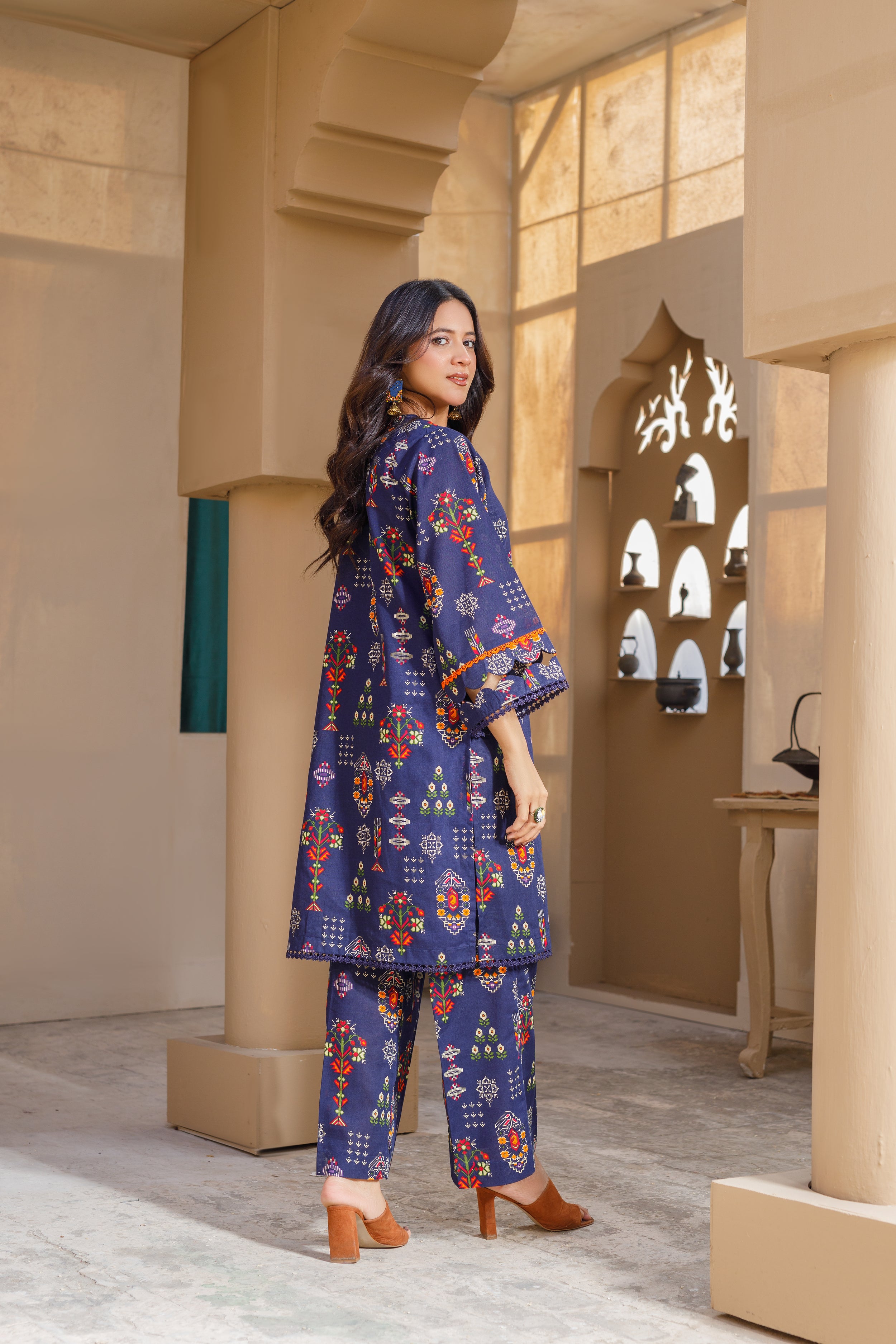 Printed Dress 2Piece Khaddar