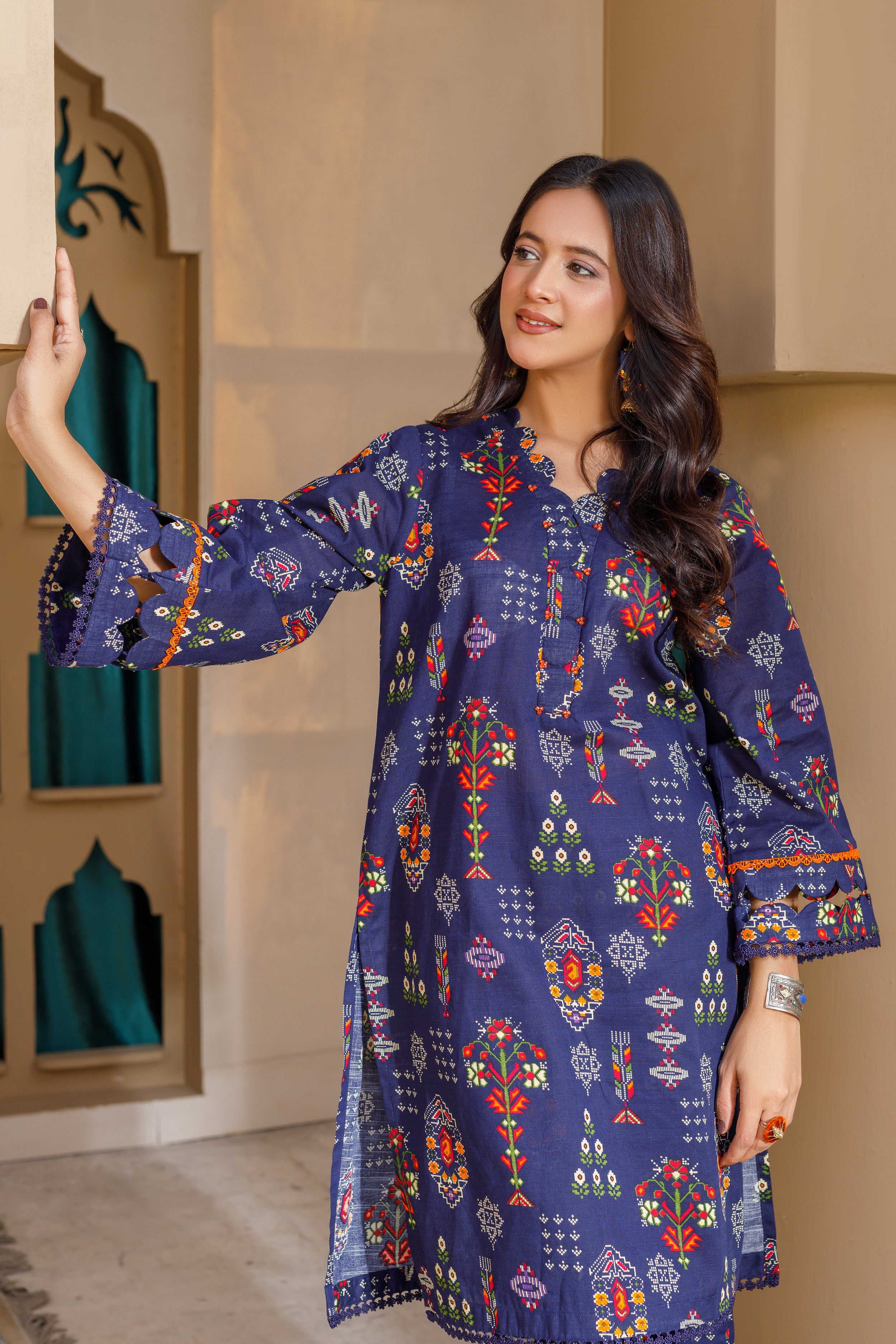 Printed Dress 2Piece Khaddar