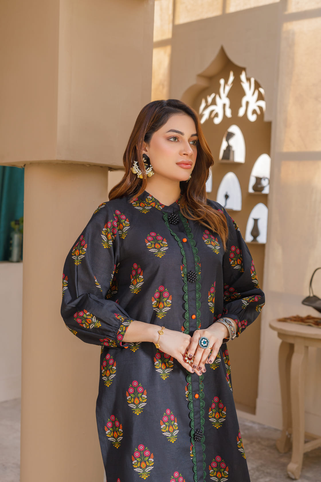 Printed Dress 2Piece Khaddar