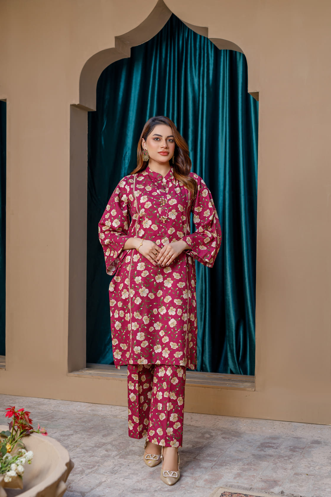 Printed Dress 2Piece Khaddar
