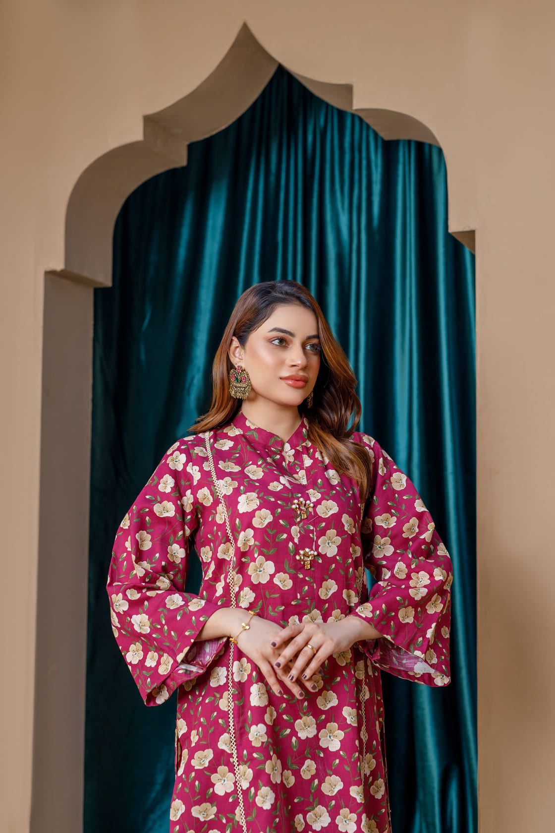 Printed Dress 2Piece Khaddar