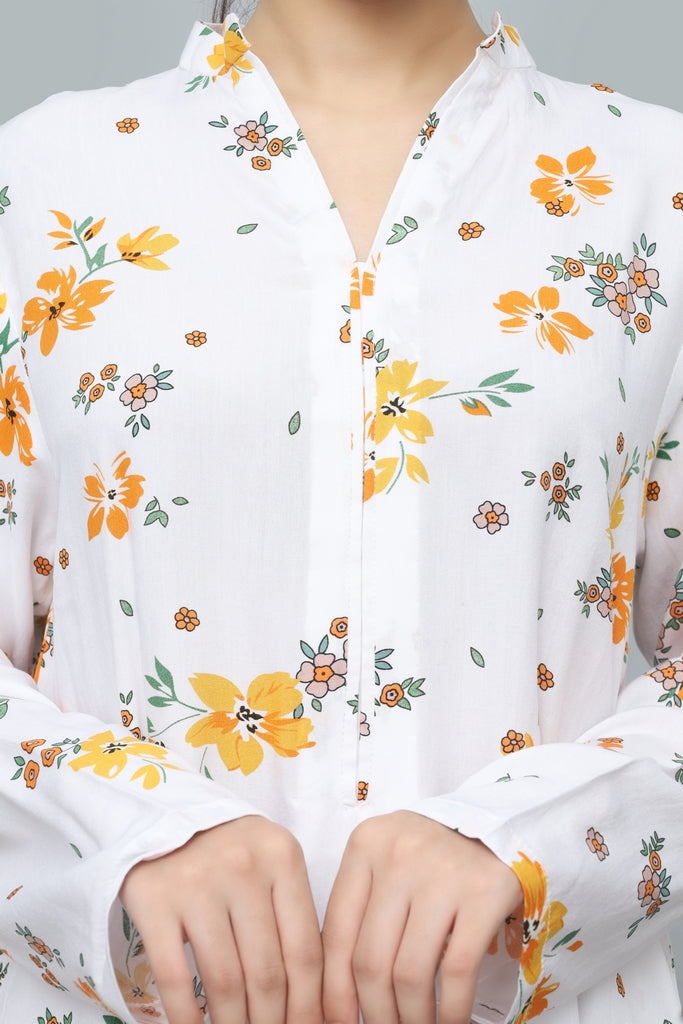 Printed Dress 2Piece Tumbled Linen