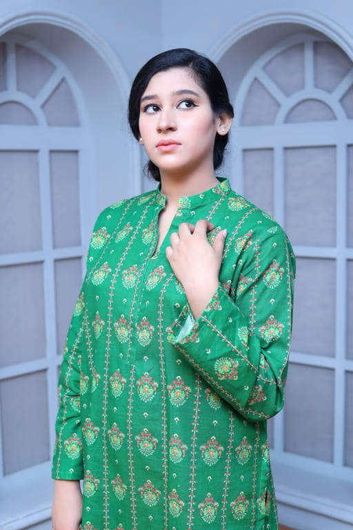 Printed Dress Khaddar