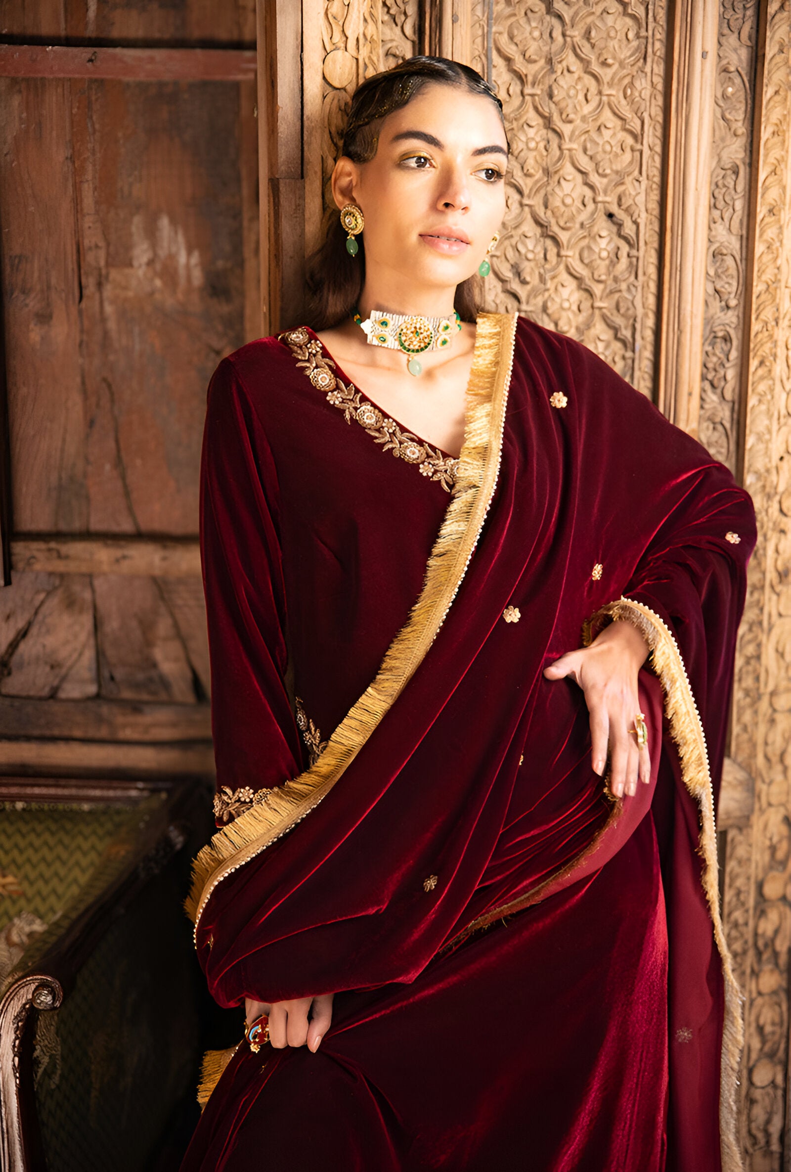 Luxe |Velvet Embroidered