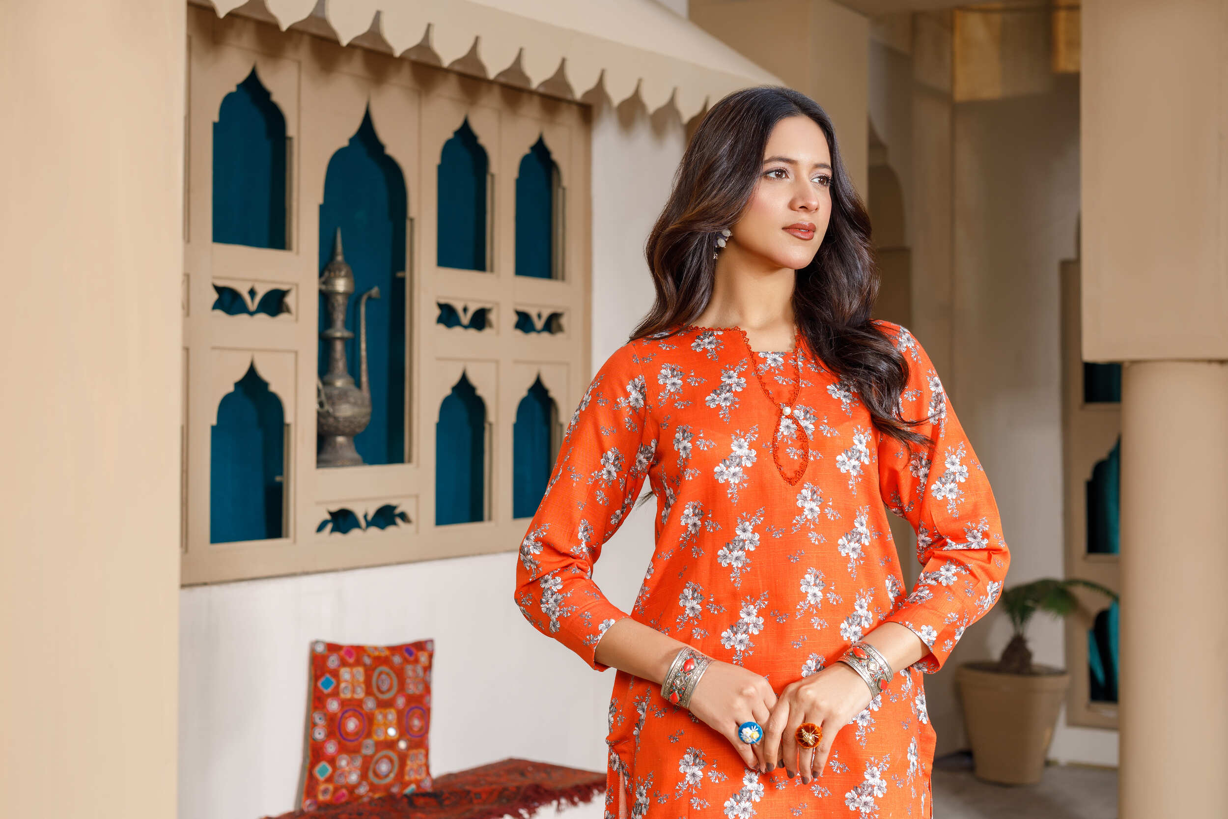 Printed Dress 2Piece khaddar