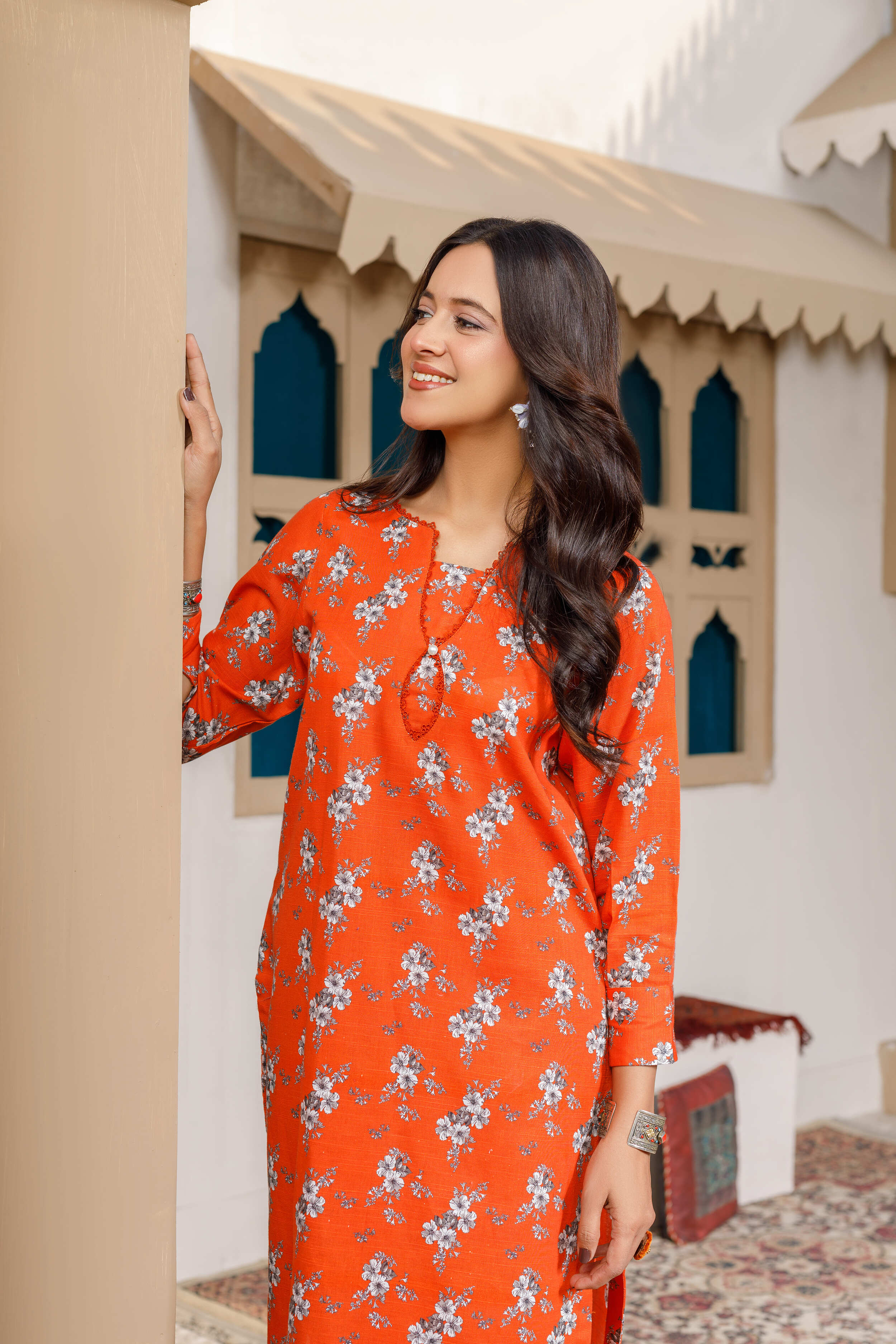 Printed Dress 2Piece khaddar