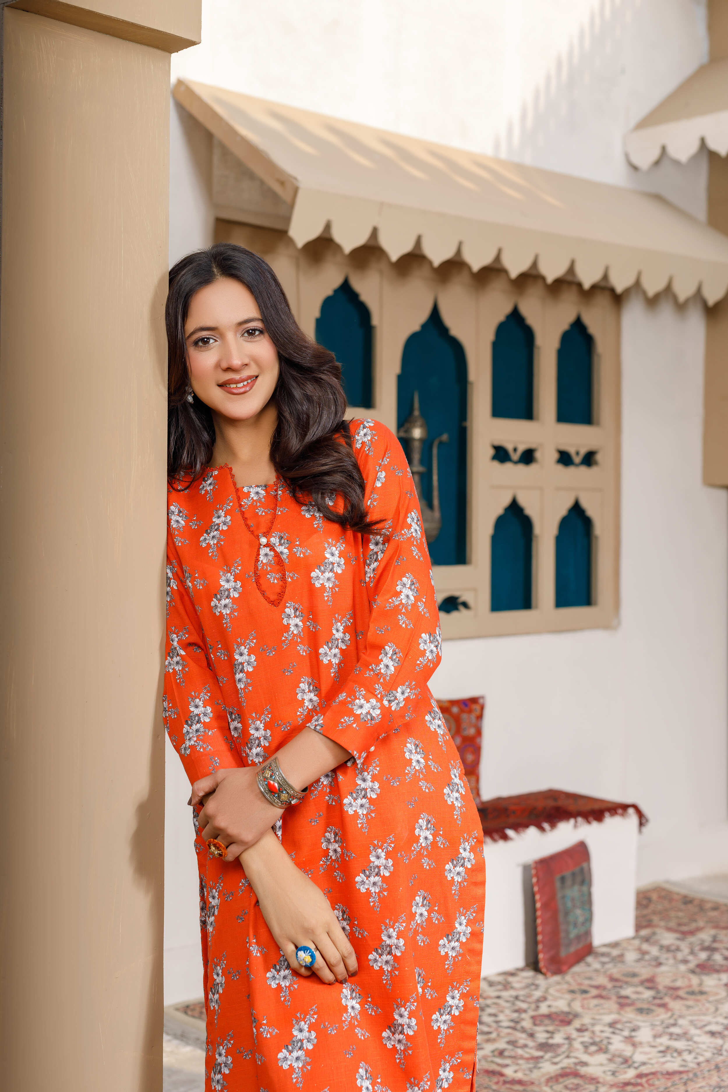 Printed Dress 2Piece khaddar