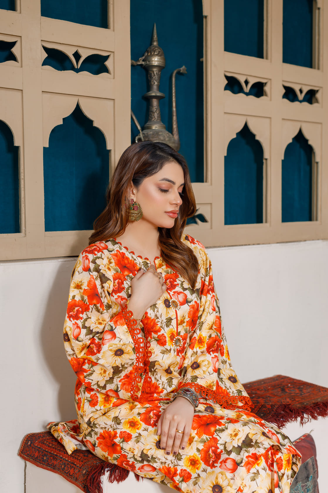 Printed Dress 2Piece Khaddar