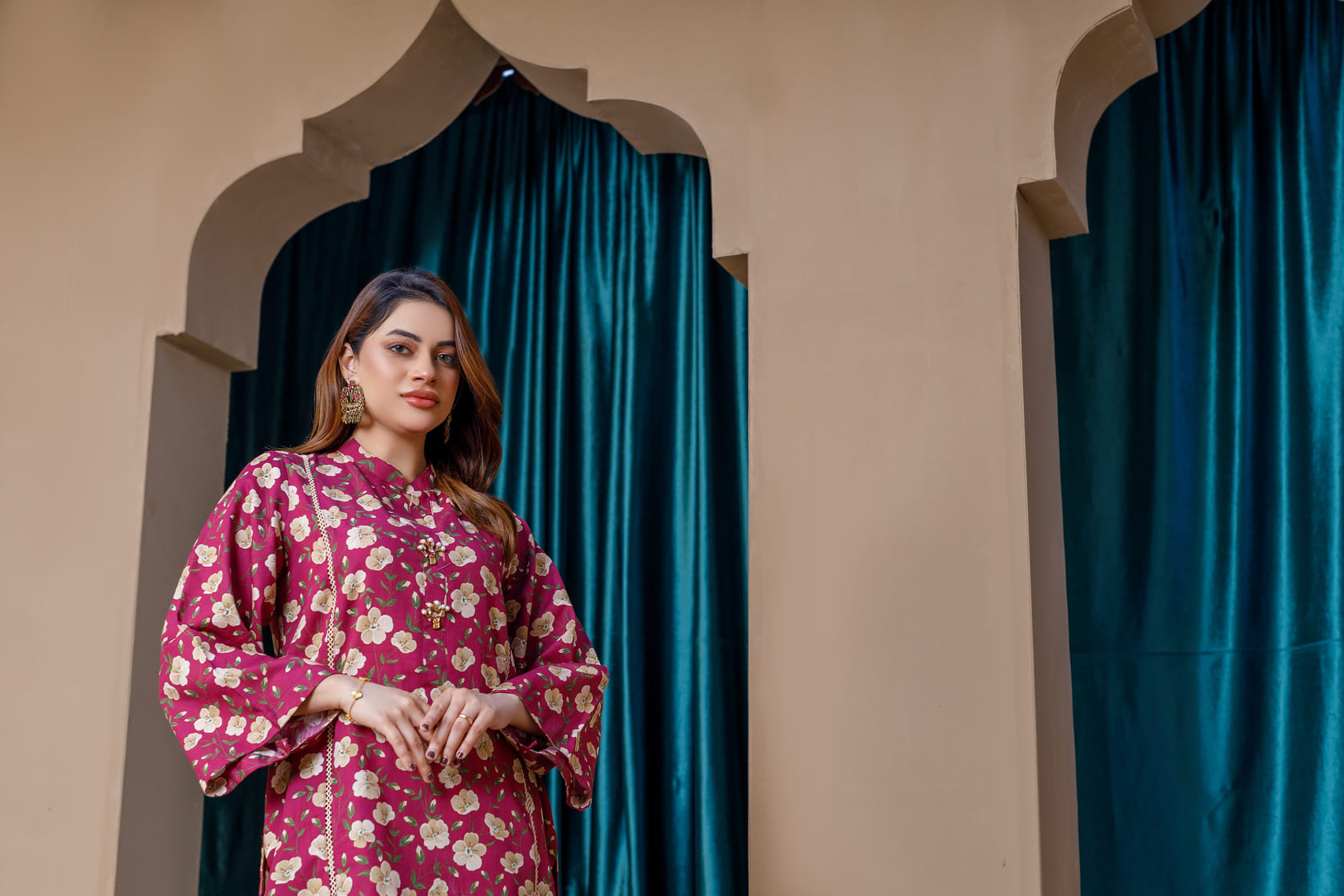 Printed Dress 2Piece Khaddar